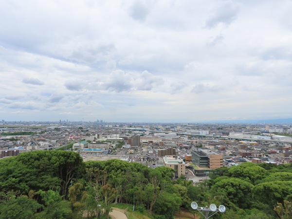 小牧城から南方向の眺め